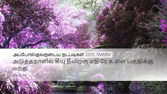அப்போஸ்தலருடைய நடபடிகள் 20:15 TAMIRV Bible Verse Image
