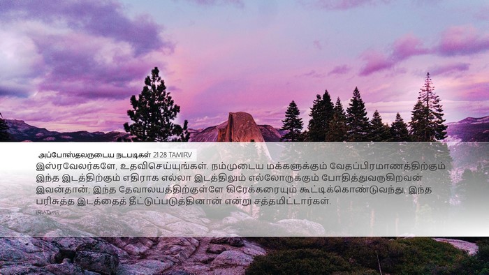 அப்போஸ்தலருடைய நடபடிகள் 21:28 TAMIRV Bible Verse Image