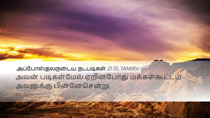 அப்போஸ்தலருடைய நடபடிகள் 21:35 TAMIRV Bible Verse Image