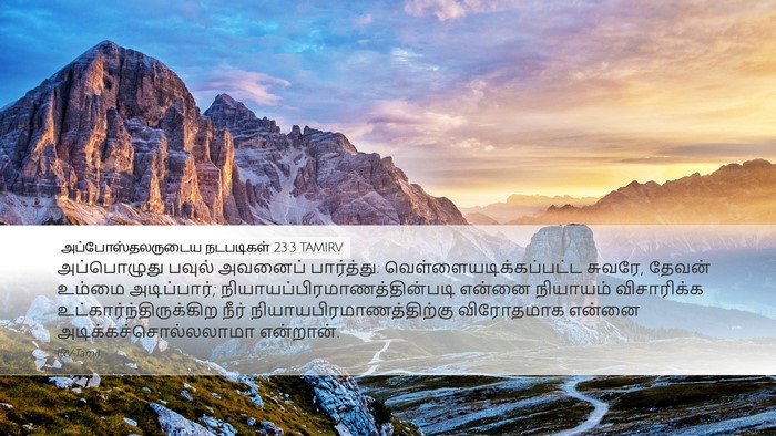 அப்போஸ்தலருடைய நடபடிகள் 23:3 TAMIRV Bible Verse Image