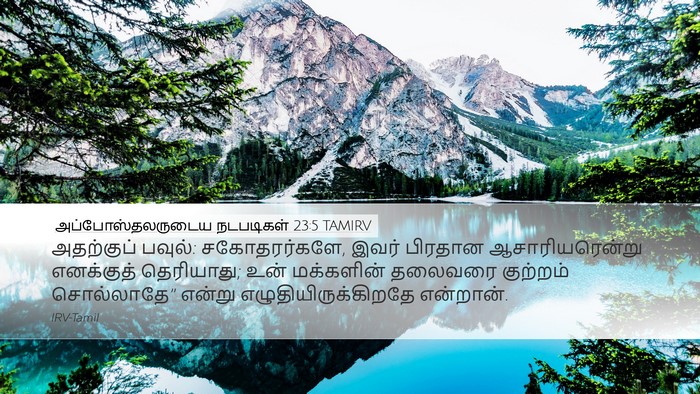 அப்போஸ்தலருடைய நடபடிகள் 23:5 TAMIRV Bible Verse Image