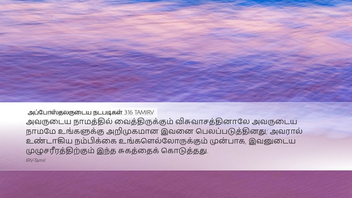 அப்போஸ்தலருடைய நடபடிகள் 3:16 TAMIRV Bible Verse Image