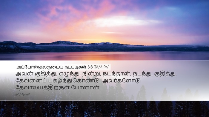 அப்போஸ்தலருடைய நடபடிகள் 3:8 TAMIRV Bible Verse Image
