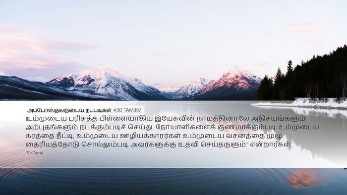அப்போஸ்தலருடைய நடபடிகள் 4:30 TAMIRV Bible Verse Image