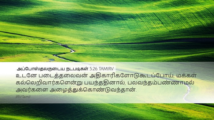 அப்போஸ்தலருடைய நடபடிகள் 5:26 TAMIRV Bible Verse Image