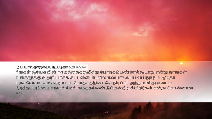 அப்போஸ்தலருடைய நடபடிகள் 5:28 TAMIRV Bible Verse Image