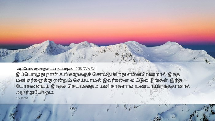 அப்போஸ்தலருடைய நடபடிகள் 5:38 TAMIRV Bible Verse Image