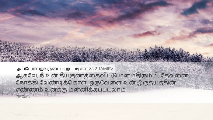 அப்போஸ்தலருடைய நடபடிகள் 8:22 TAMIRV Bible Verse Image