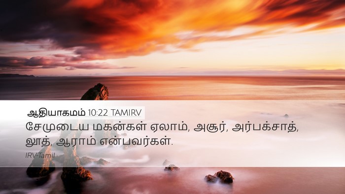 ஆதியாகமம் 10:22 TAMIRV Bible Verse Image