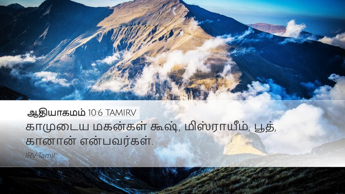 ஆதியாகமம் 10:6 TAMIRV Bible Verse Image