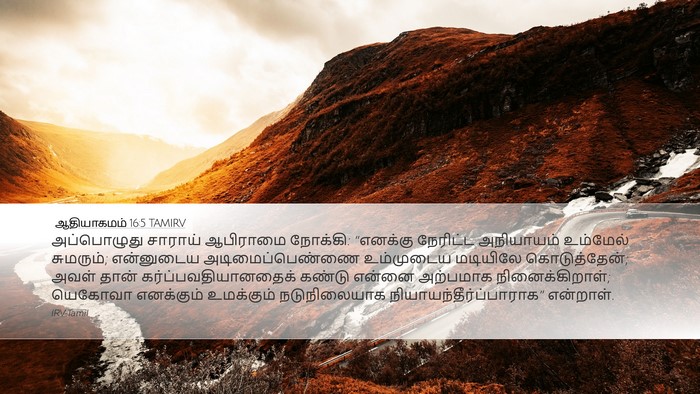 ஆதியாகமம் 16:5 TAMIRV Bible Verse Image