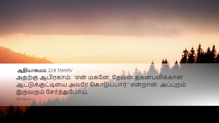ஆதியாகமம் 22:8 TAMIRV Bible Verse Image