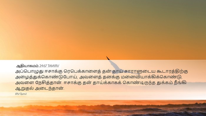 ஆதியாகமம் 24:67 TAMIRV Bible Verse Image
