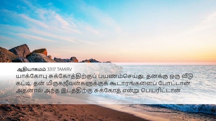 ஆதியாகமம் 33:17 TAMIRV Bible Verse Image