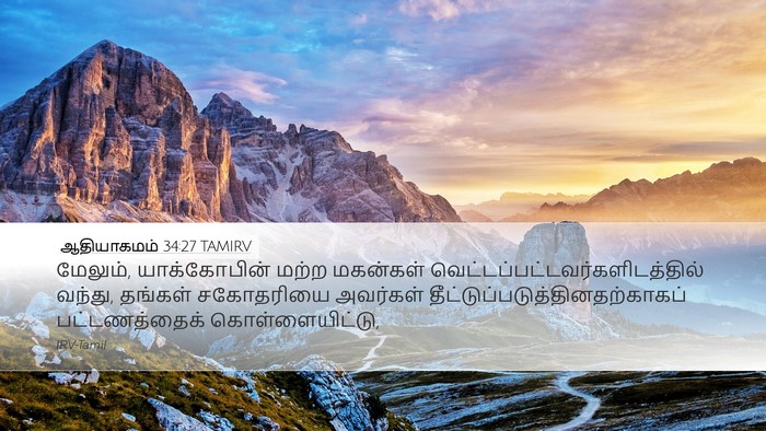ஆதியாகமம் 34:27 TAMIRV Desktop Wallpaper - மேலும், - Desktop Bible Verse Wallpaper