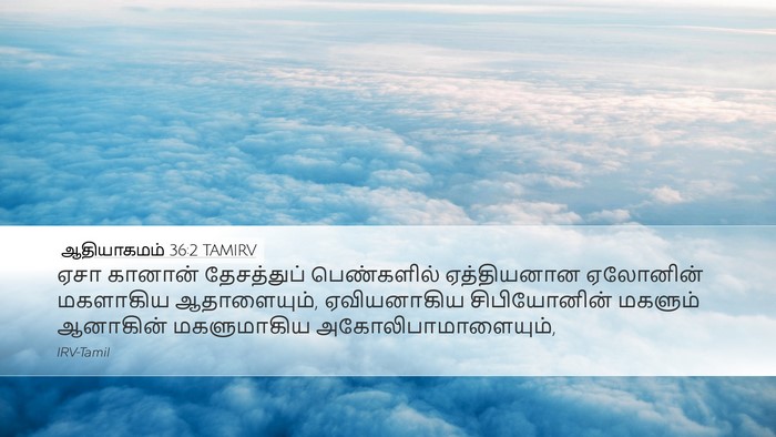 ஆதியாகமம் 36:2 TAMIRV Bible Verse Image