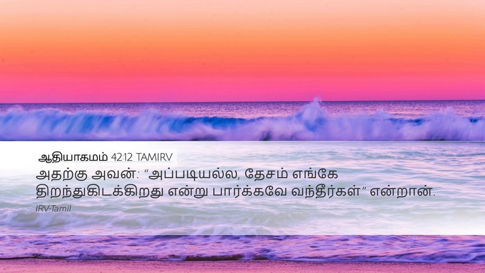 ஆதியாகமம் 42:12 TAMIRV Bible Verse Image