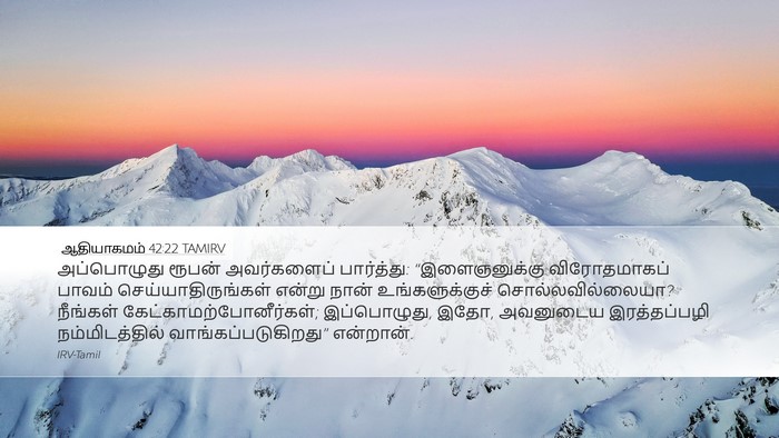 ஆதியாகமம் 42:22 TAMIRV Bible Verse Image