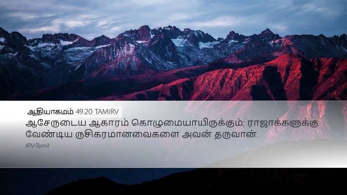 ஆதியாகமம் 49:20 TAMIRV Bible Verse Image