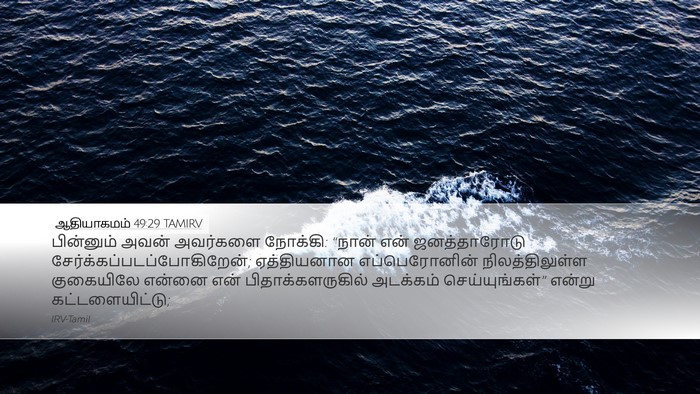 ஆதியாகமம் 49:29 TAMIRV Bible Verse Image