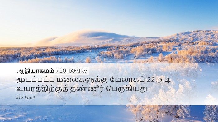 ஆதியாகமம் 7:20 TAMIRV Desktop Wallpaper - மூடப்பட்ட - Desktop Bible Verse Wallpaper
