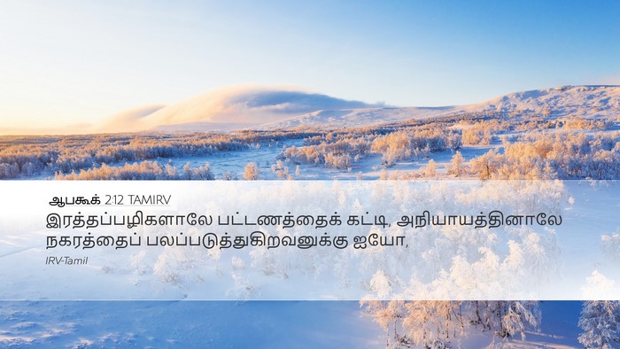 ஆபகூக் 2:12 TAMIRV Bible Verse Image