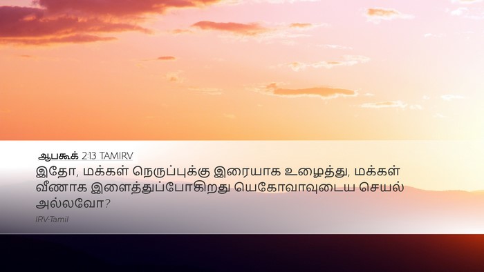 ஆபகூக் 2:13 TAMIRV Bible Verse Image