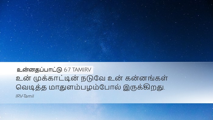 உன்னதப்பாட்டு 6:7 TAMIRV Bible Verse Image