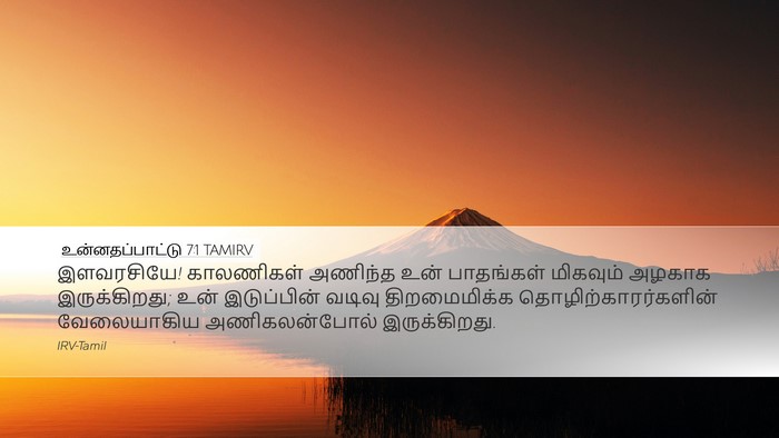 உன்னதப்பாட்டு 7:1 TAMIRV Bible Verse Image