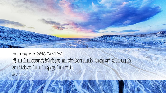 உபாகமம் 28:16 TAMIRV Desktop Wallpaper - நீ பட்டணத்திற்கு - Desktop Bible Verse Wallpaper