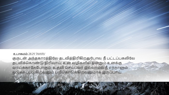 உபாகமம் 28:29 TAMIRV Bible Verse Image