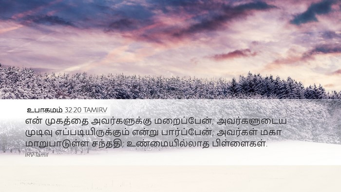 உபாகமம் 32:20 TAMIRV Bible Verse Image
