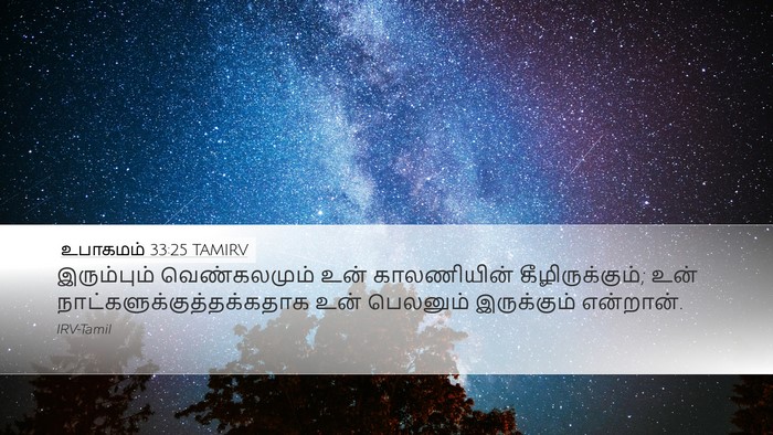 உபாகமம் 33:25 TAMIRV Bible Verse Image