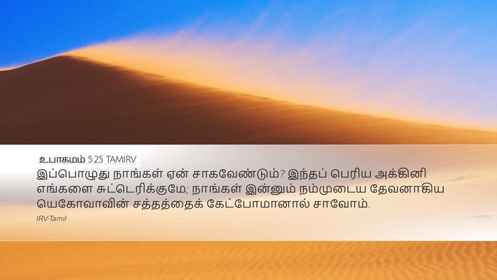 உபாகமம் 5:25 TAMIRV Desktop Wallpaper - இப்பொழுது நாங்கள் - Desktop Bible Verse Wallpaper