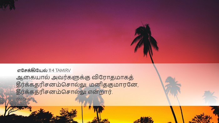 எசேக்கியேல் 11:4 TAMIRV Desktop Wallpaper - ஆகையால் - Desktop Bible Verse Wallpaper