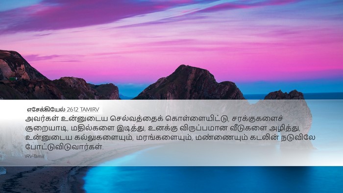 எசேக்கியேல் 26:12 TAMIRV Bible Verse Image