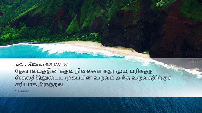 எசேக்கியேல் 41:21 TAMIRV Bible Verse Image