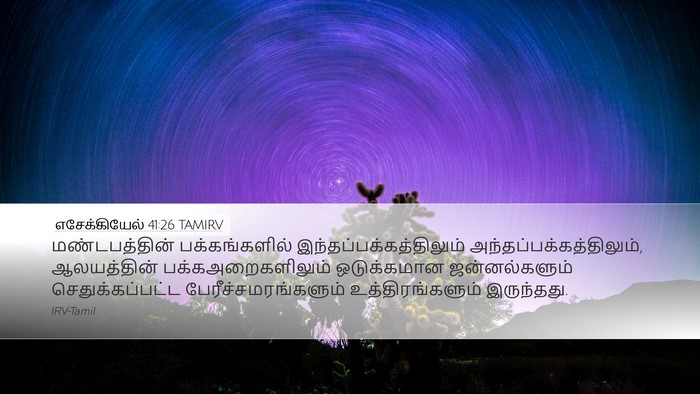 எசேக்கியேல் 41:26 TAMIRV Bible Verse Image