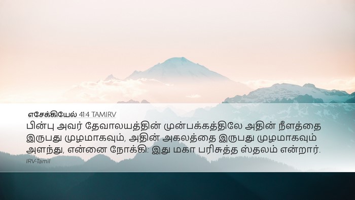 எசேக்கியேல் 41:4 TAMIRV Desktop Wallpaper - பின்பு அவர் - Desktop Bible Verse Wallpaper