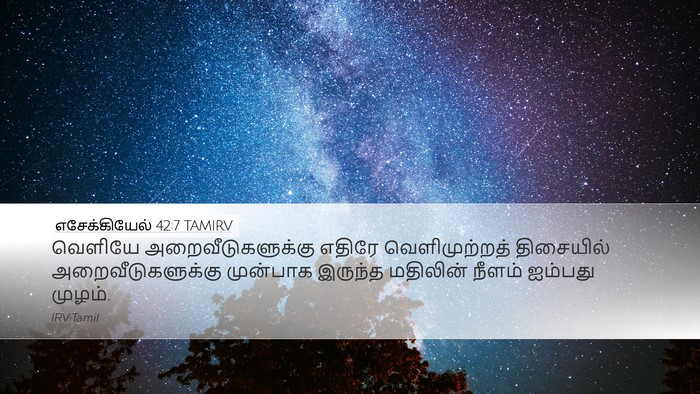 எசேக்கியேல் 42:7 TAMIRV Desktop Wallpaper - வெளியே - Desktop Bible Verse Wallpaper