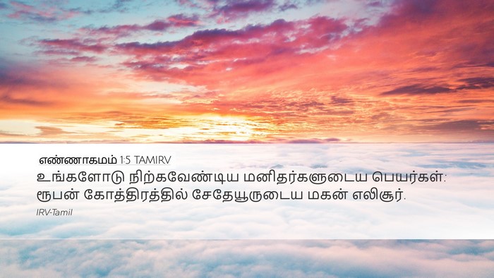 எண்ணாகமம் 1:5 TAMIRV Bible Verse Image