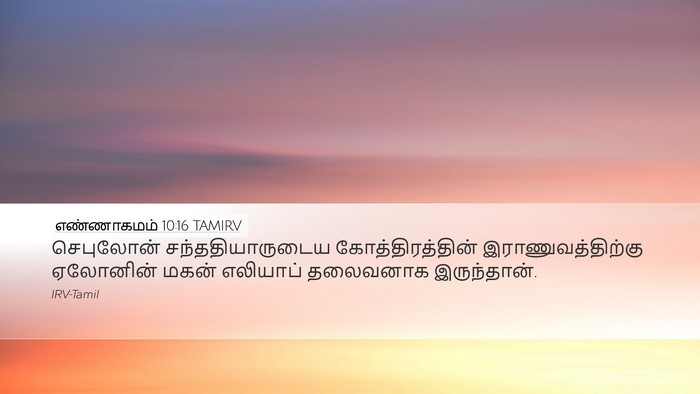 எண்ணாகமம் 10:16 TAMIRV Bible Verse Image