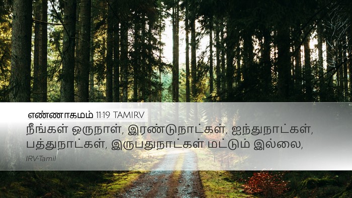எண்ணாகமம் 11:19 TAMIRV Bible Verse Image