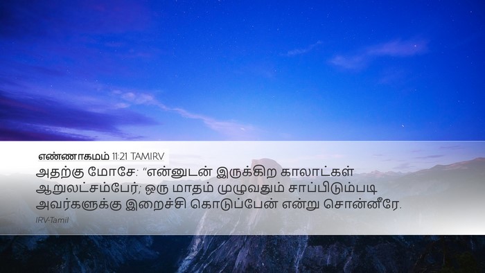 எண்ணாகமம் 11:21 TAMIRV Bible Verse Image