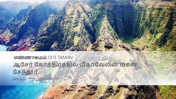எண்ணாகமம் 13:13 TAMIRV Desktop Wallpaper - ஆசேர் - Desktop Bible Verse Wallpaper