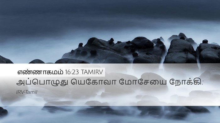 எண்ணாகமம் 16:23 TAMIRV Desktop Wallpaper - அப்பொழுது யெகோவா - Desktop Bible Verse Wallpaper