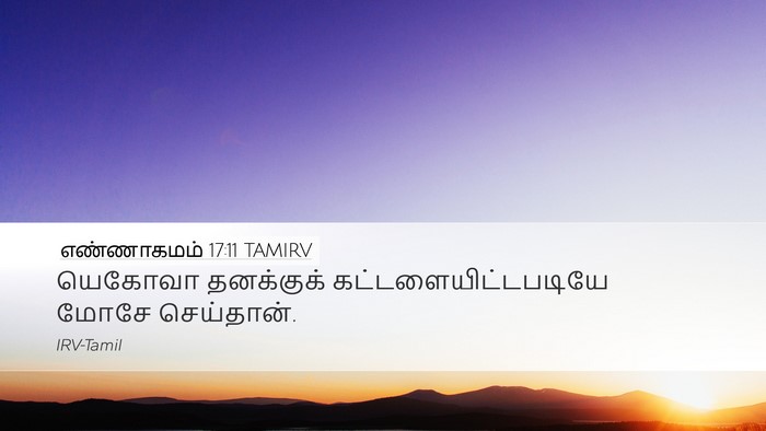 எண்ணாகமம் 17:11 TAMIRV Desktop Wallpaper - யெகோவா தனக்குக் - Desktop Bible Verse Wallpaper