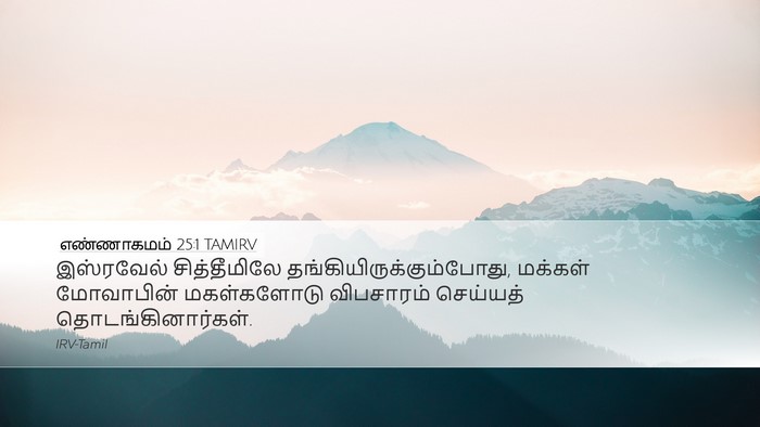 எண்ணாகமம் 25:1 TAMIRV Bible Verse Image