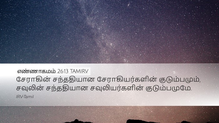 எண்ணாகமம் 26:13 TAMIRV Bible Verse Image