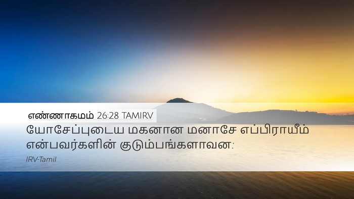 எண்ணாகமம் 26:28 TAMIRV Bible Verse Image
